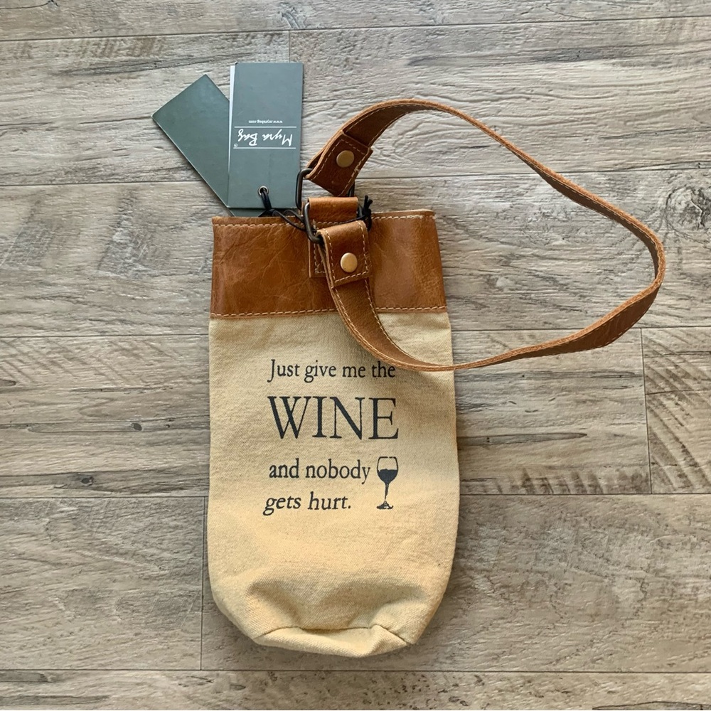Myra Bag “nobody gets hurt” Wine Bag - Picture 1 of 12